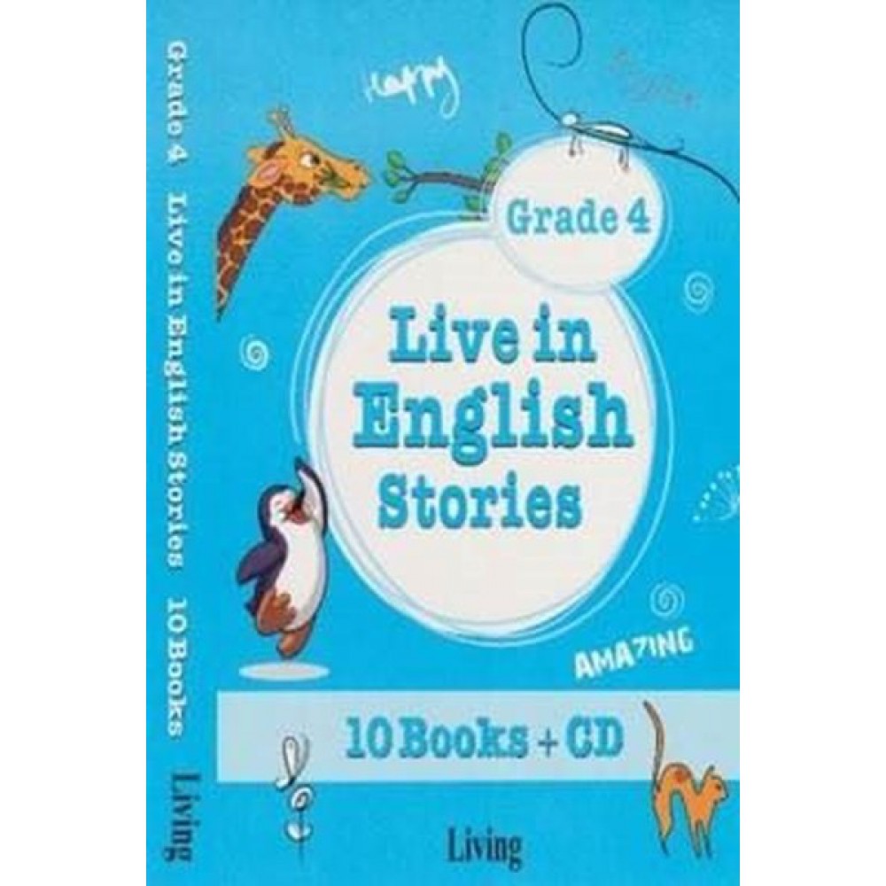 Live in English Stories Grade 4 - 10 Books-CD