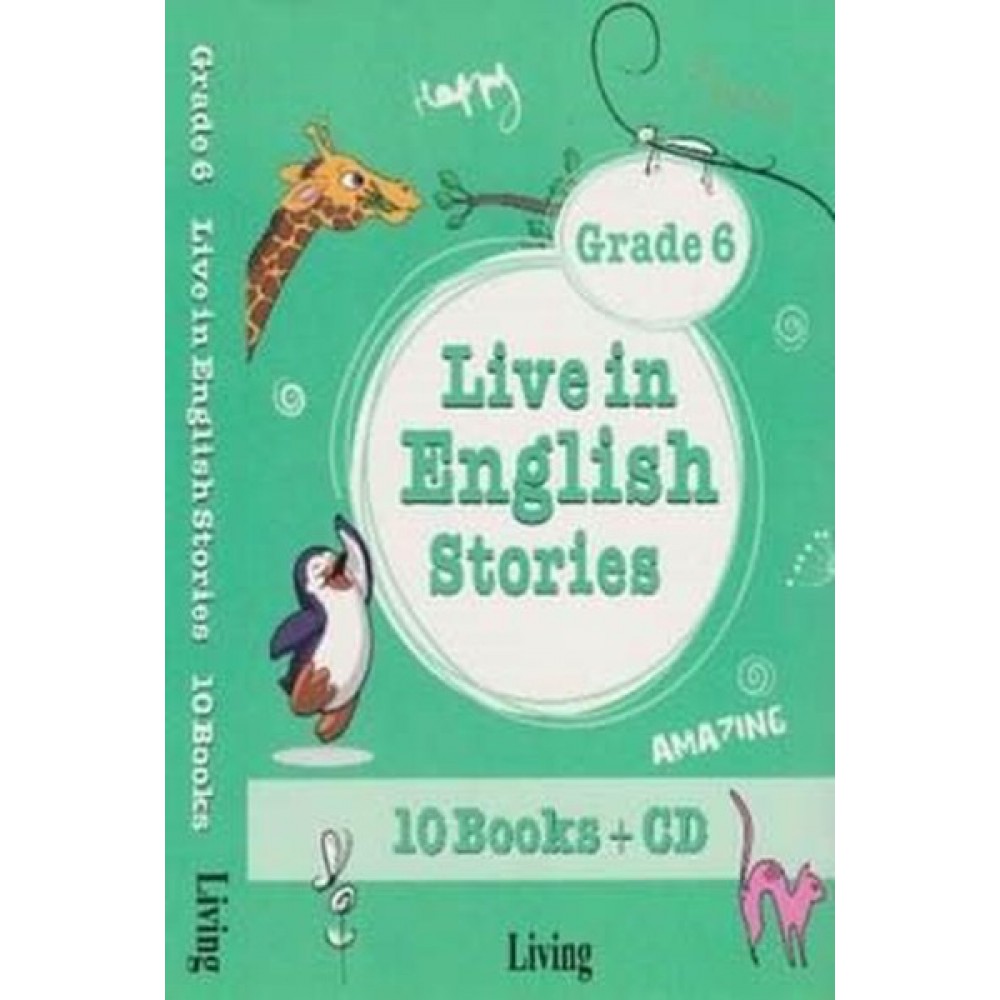 Live in English Stories Grade 6 - 10 Books-CD