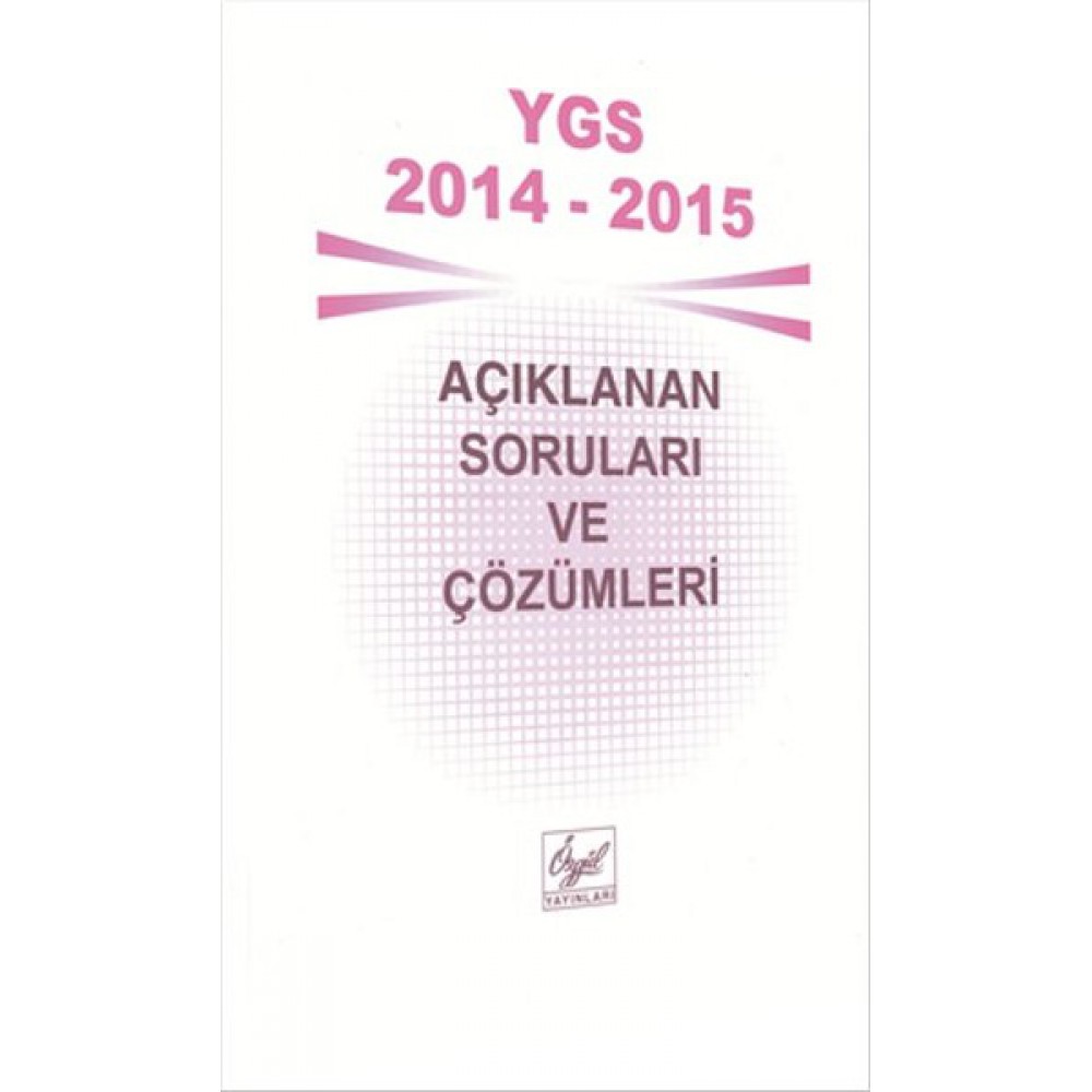 KAMPANYA** ÖZGÜL ÖSYM YGS 2014-2015 SORU KİTAP.