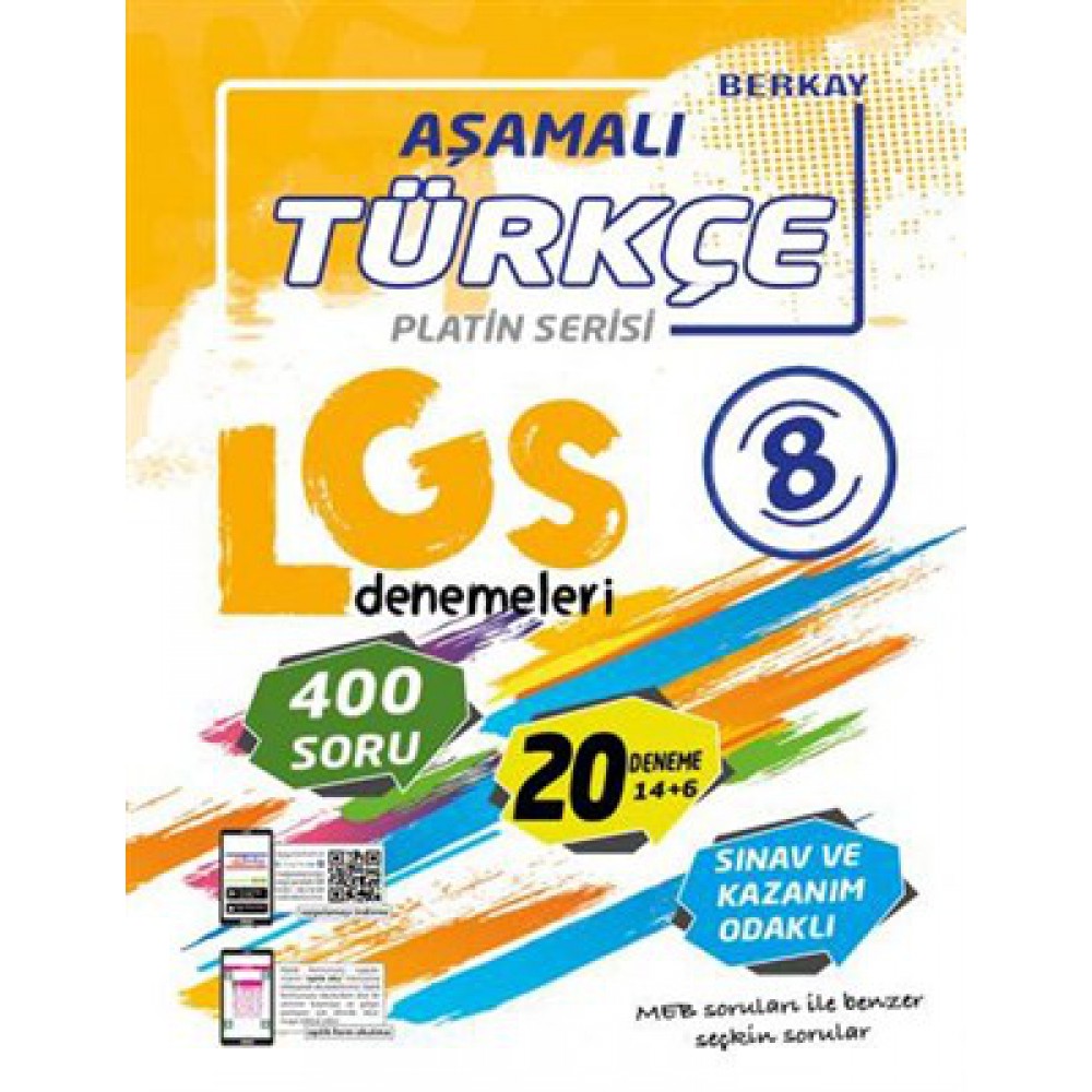 BERKAY 8.SINIF LGS AŞAMALI TÜRKÇE DENEMELERİ PLATİN SERİSİ 