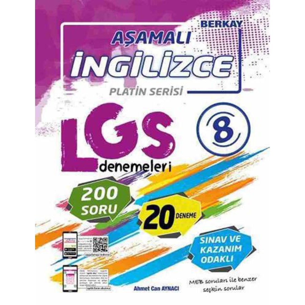 BERKAY 8.SINIF LGS AŞAMALI İNGİLİZCE DENEMELERİ PLATİN SERİSİ