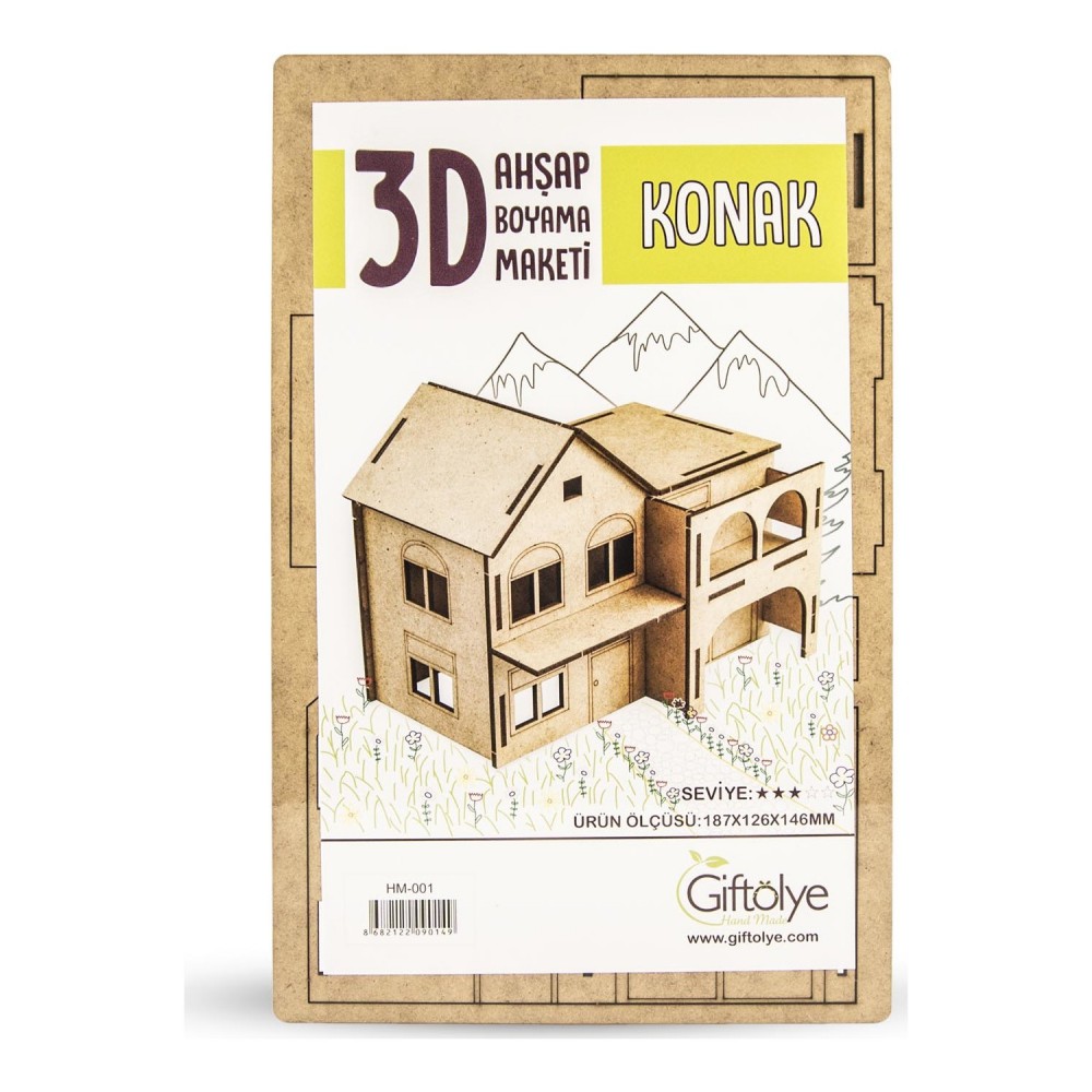 GİFTÖLYE DEMONTE AHŞAP KONAK HM-001