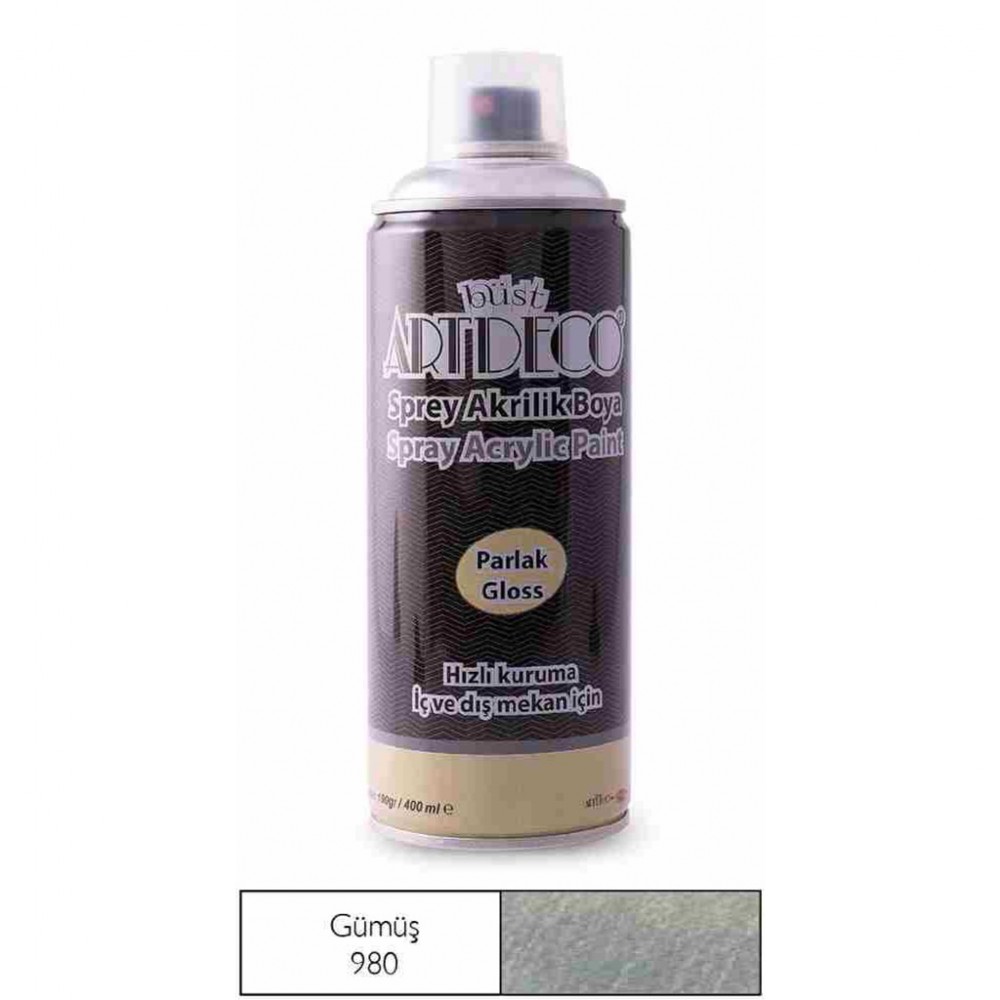 ARTDECO SPREY BOYA 400 ML GÜMÜŞ Y-980
