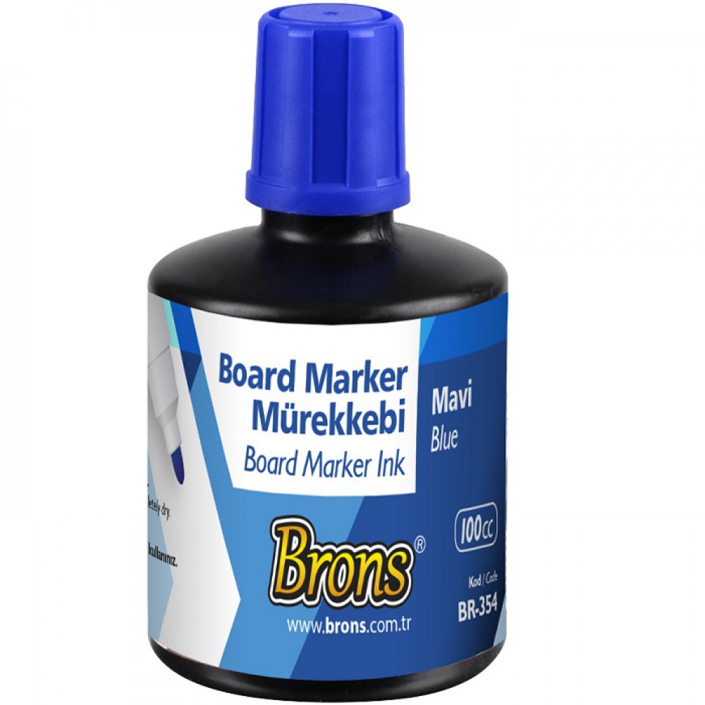 BRONS BEYAZ T.KALEM MAVİ MÜREKKEBİ 100ss BR-354