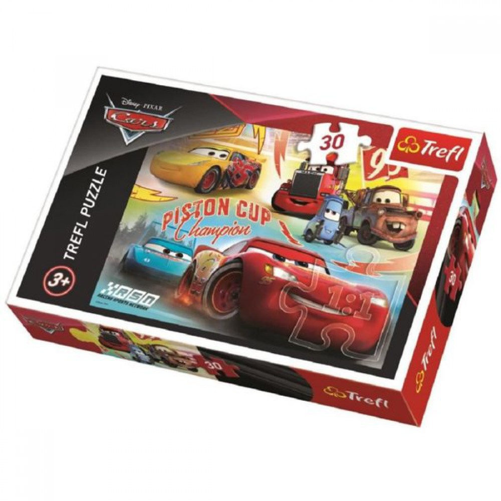 TREFL 30 DISNEY CARS 3,CHAMPION TEAM 18233