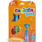 CARİOCA BABY TEDDY JUMBO BEBEK KEÇELİ BOYALI KALEM 12 Lİ+1