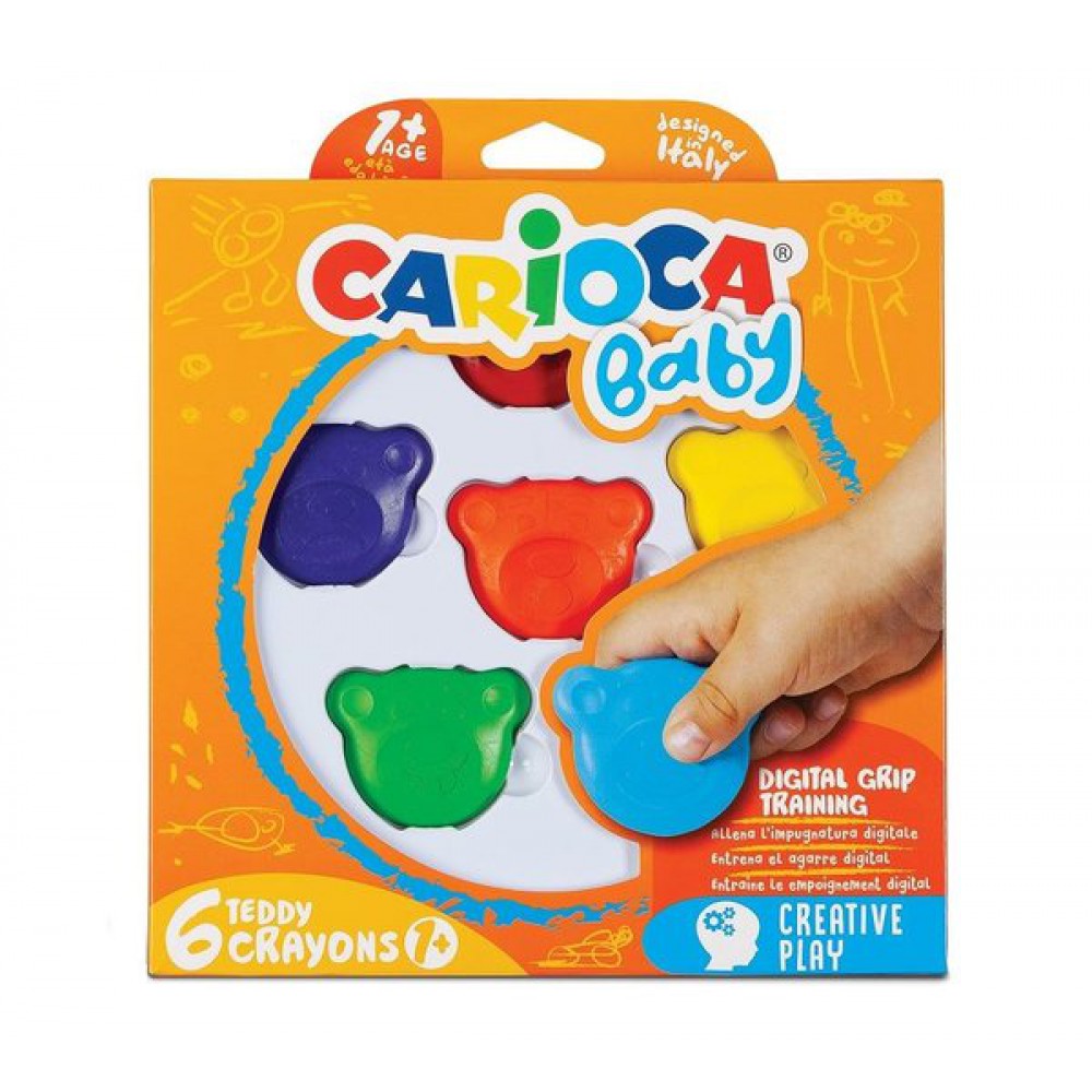 CARİOCA BABY TEDDY BEBEK CRAYONS 6 LI +1 YAŞ