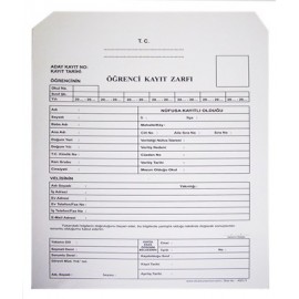 ÖĞRENCİ KAYIT ZARFI