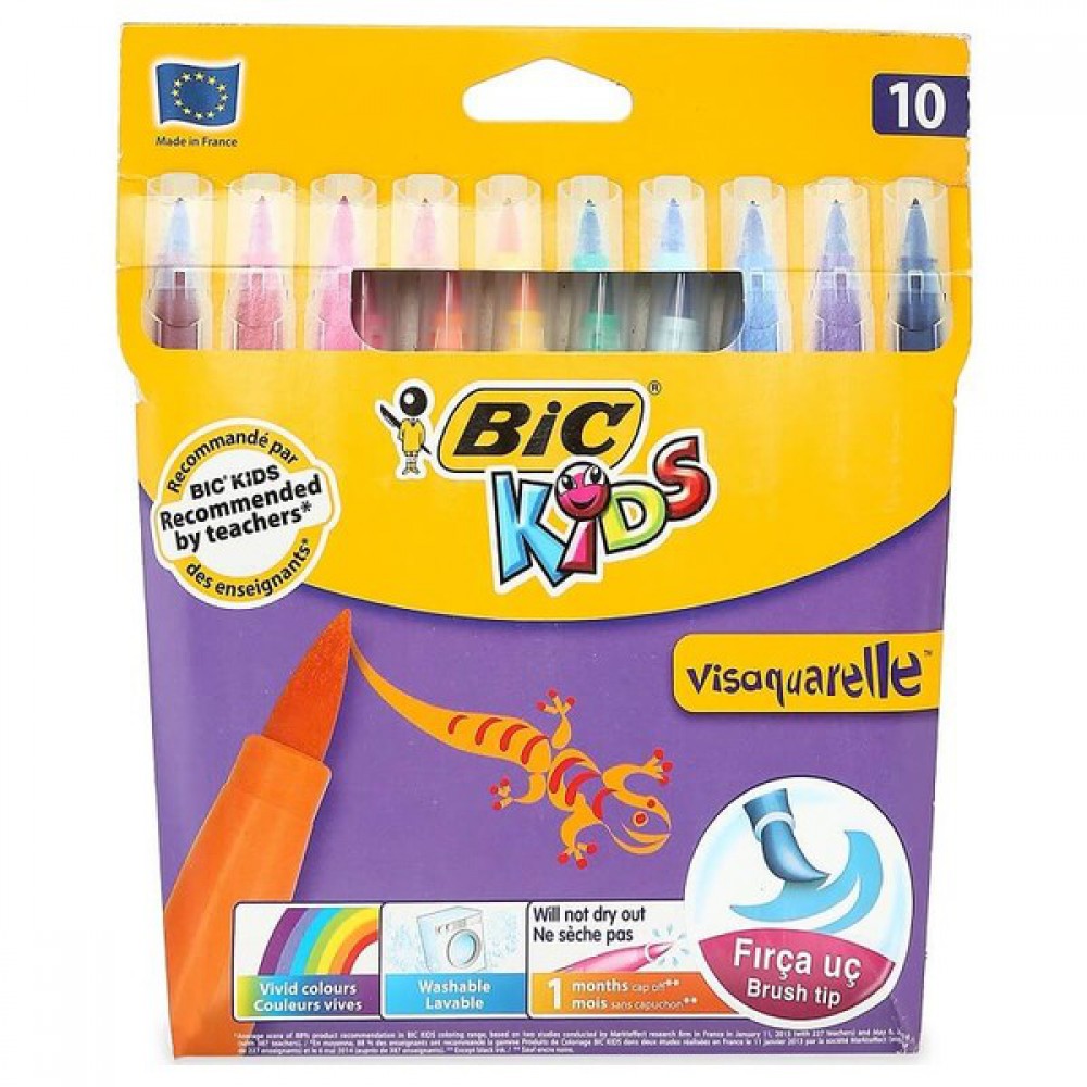 BIC VISA QUARELLE FIRÇA UÇLU KALEM 10 LU