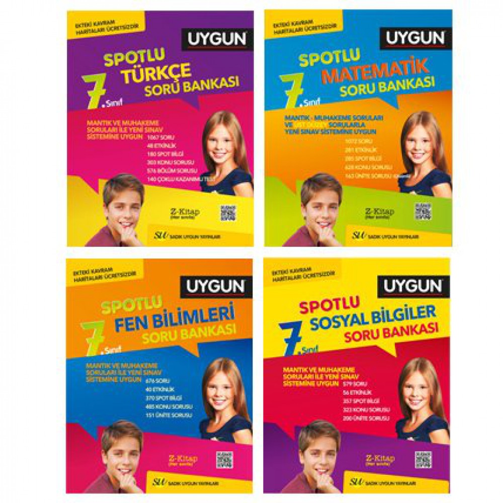 SADIK UYGUN YAYINLARI 7.SINIF SPOTLU SORU BANKASI SETİ 2020