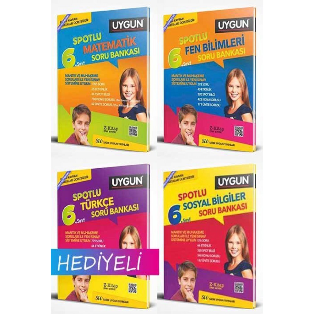 SADIK UYGUN 6 .SINIF SPOTLU SORU BANKASI SETİ 2020