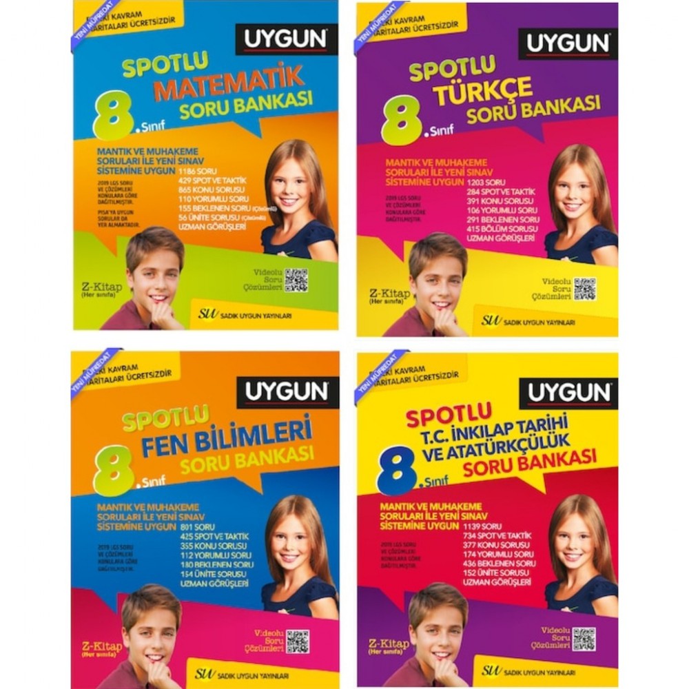 SADIK UYGUN 8.SINIF SPOTLU SORU BANKASI SETİ 2020