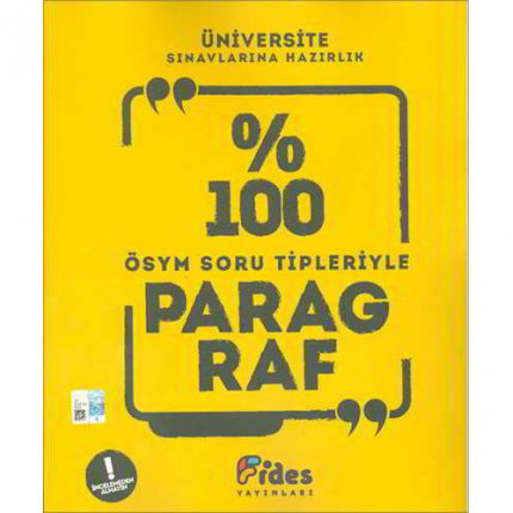 FİDES 2019 ÖSYM SORU TİPLERİ YÜZDEYÜZ PARAGRAF 