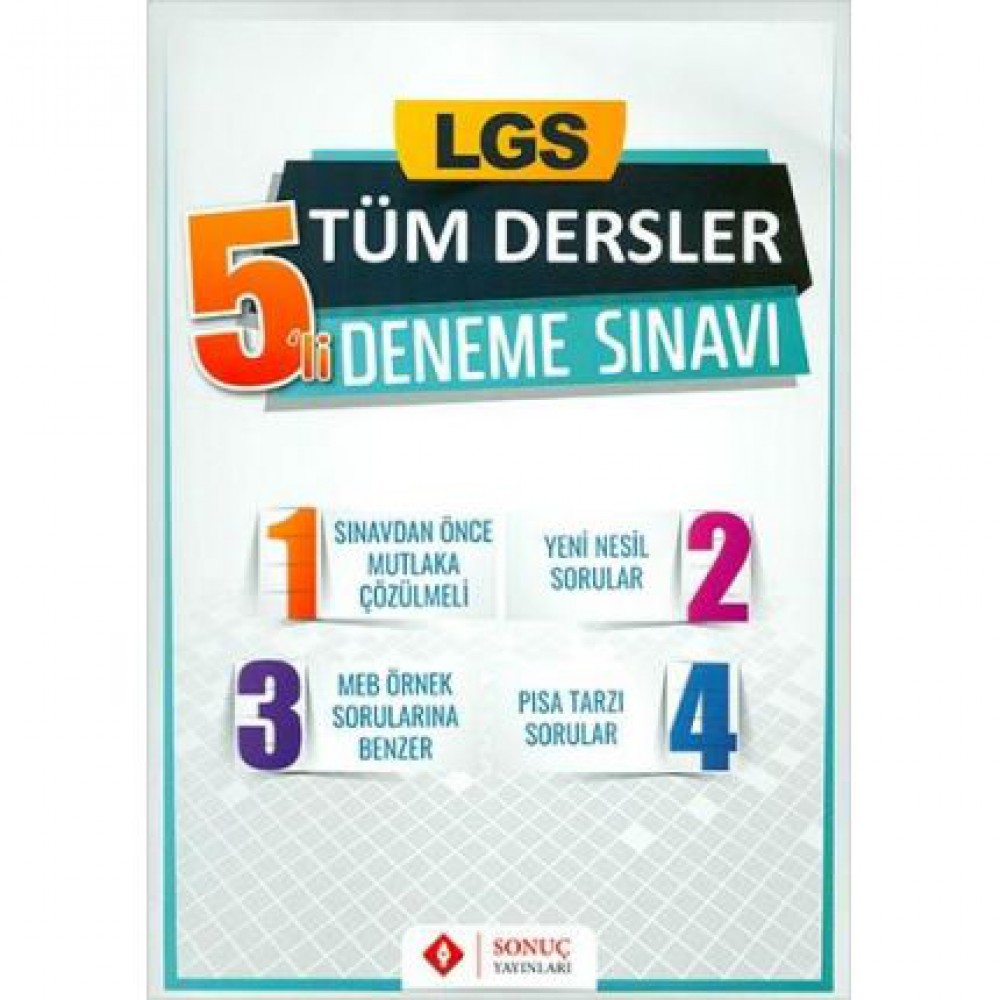SONUÇ YAYINLARI  LGS TÜM DERSLER 5 Lİ DENEME