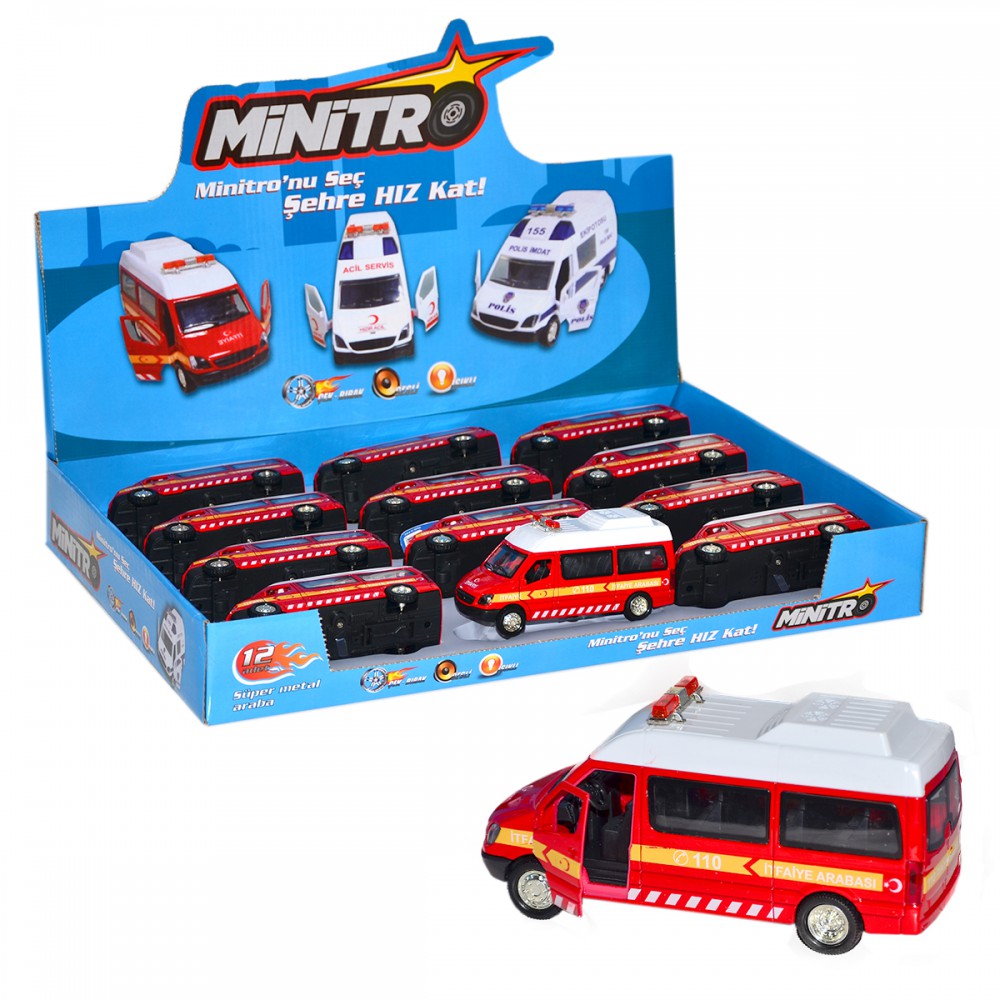 BİRLİK OYUNCAK IŞIKLI METAL ÇEK BIRAK İTFAİYE 5058C 