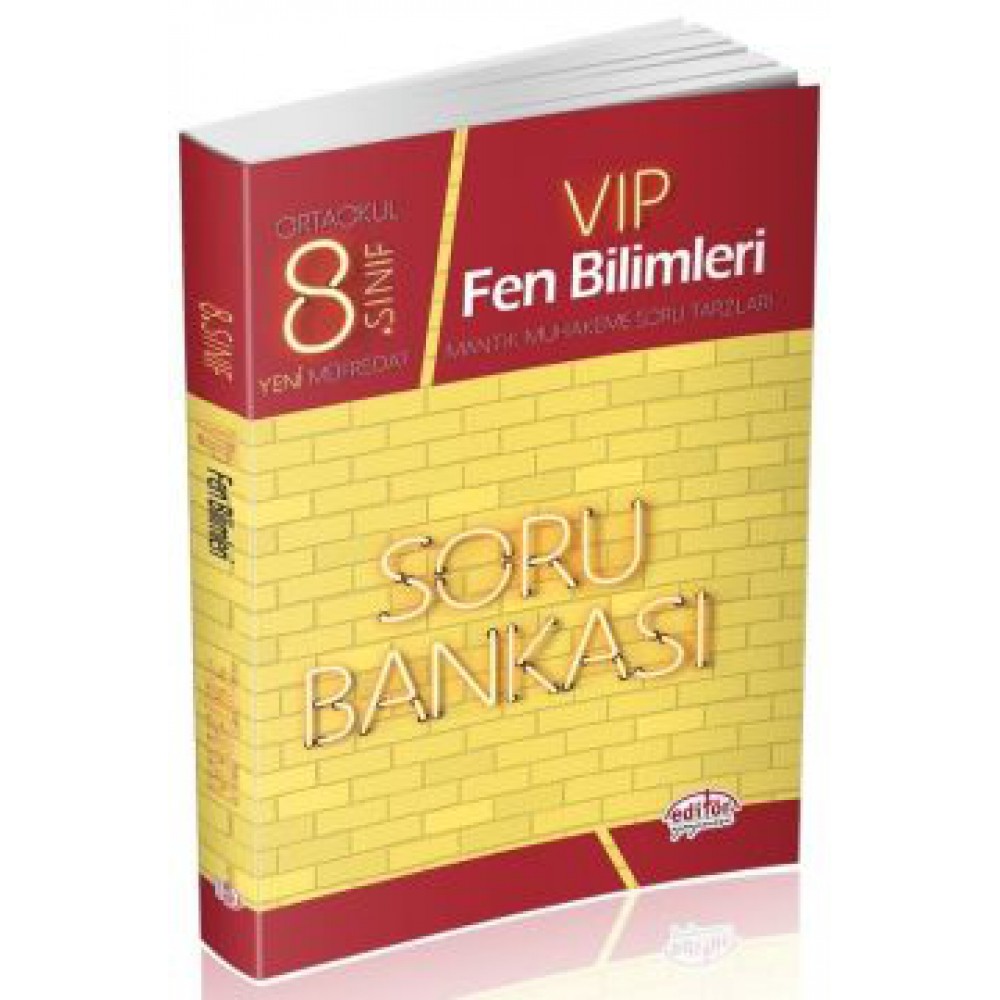 EDİTÖR 8.SINIF VIP LGS FEN BİLİMLERİ SORU BANKASI