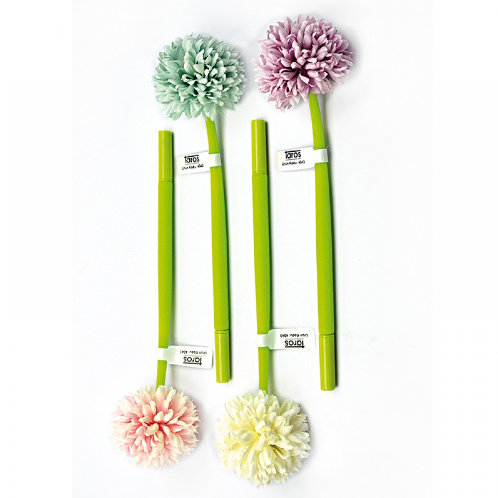 TAROS UNICK COLOR PONPON ÇİÇEK -JEL KALEM