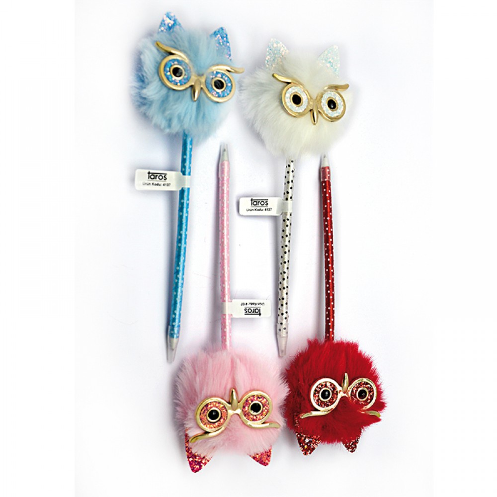 TAROS UNICK COLOR BAYKUŞ PONPONLU TÜKENMEZ KALEM 4137