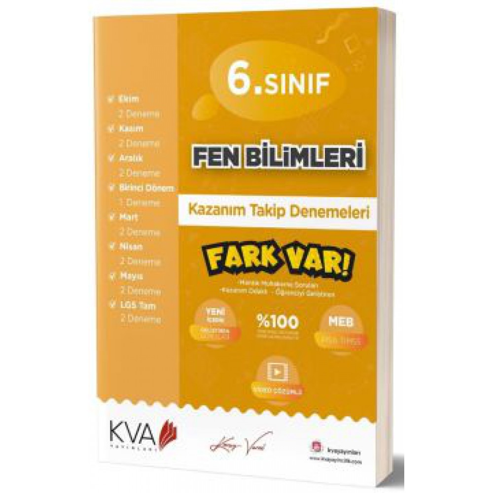 KORAY VAROL 6.SINIF FEN BİLİM. KAZ. TAKİP KİTABI