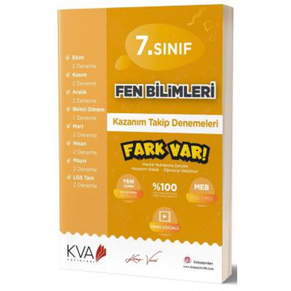KORAY VAROL 7.SINIF FEN BİL. KAZ. TAKİP KİTABI