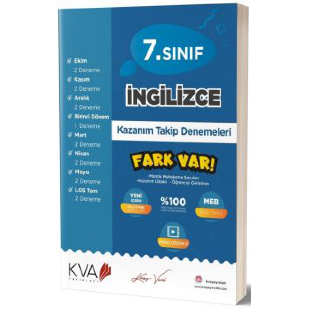 KORAY VAROL 7.SINIF İNGİLİZCE KAZ. TAKİP KİTABI