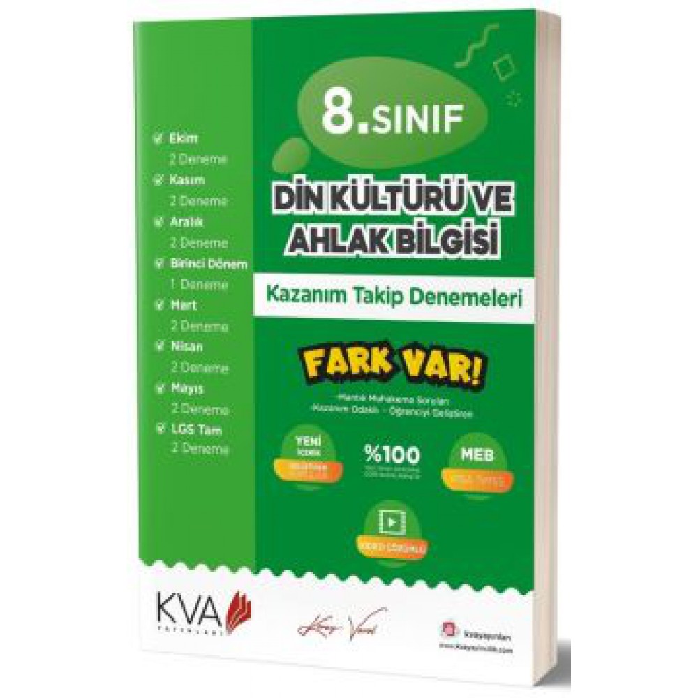 KORAY VAROL 8.SINIF DİN KÜLTÜRÜ  KAZ. TAKİP KİTABI