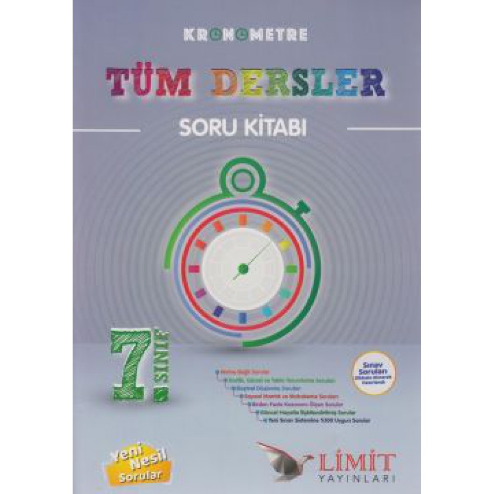 LİMİT 7.SINIF KRONOMETRE TÜM DERSLER SORU BANKASI