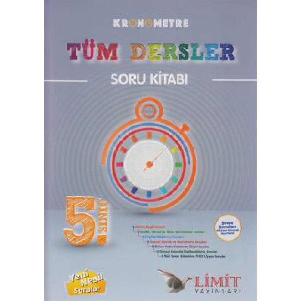 LİMİT 5.SINIF KRONOMETRE TÜM DERSLER SORU BANKASI