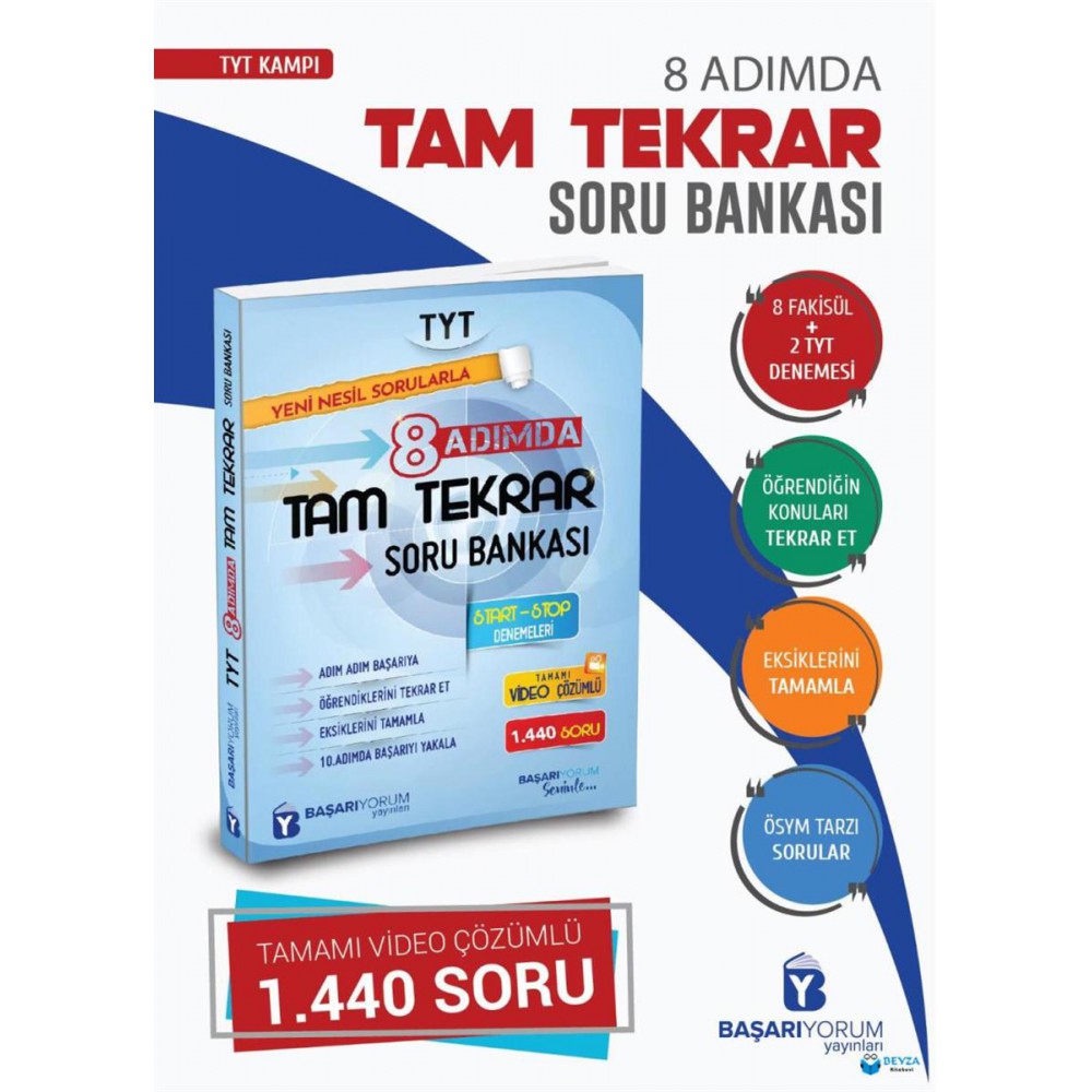 BAŞARIYORUM TYT 8 ADIMDA TAM TEKRAR SORU BANKASI
