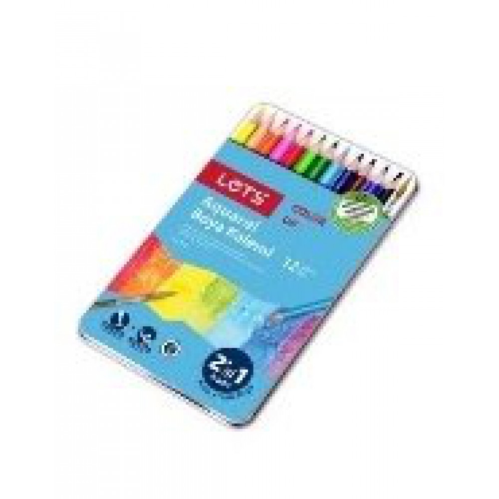 LETS 12 RENK AQUAREL BOYA KALEMİ METAL L-4712
