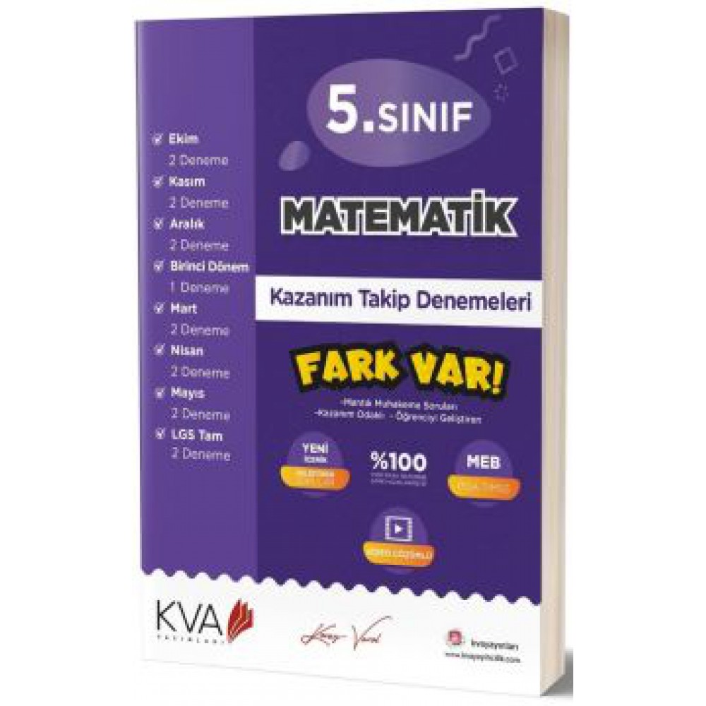 KORAY VAROL 5.SINIF MATEMATİK KAZAZANIM TAKİP KİTABI