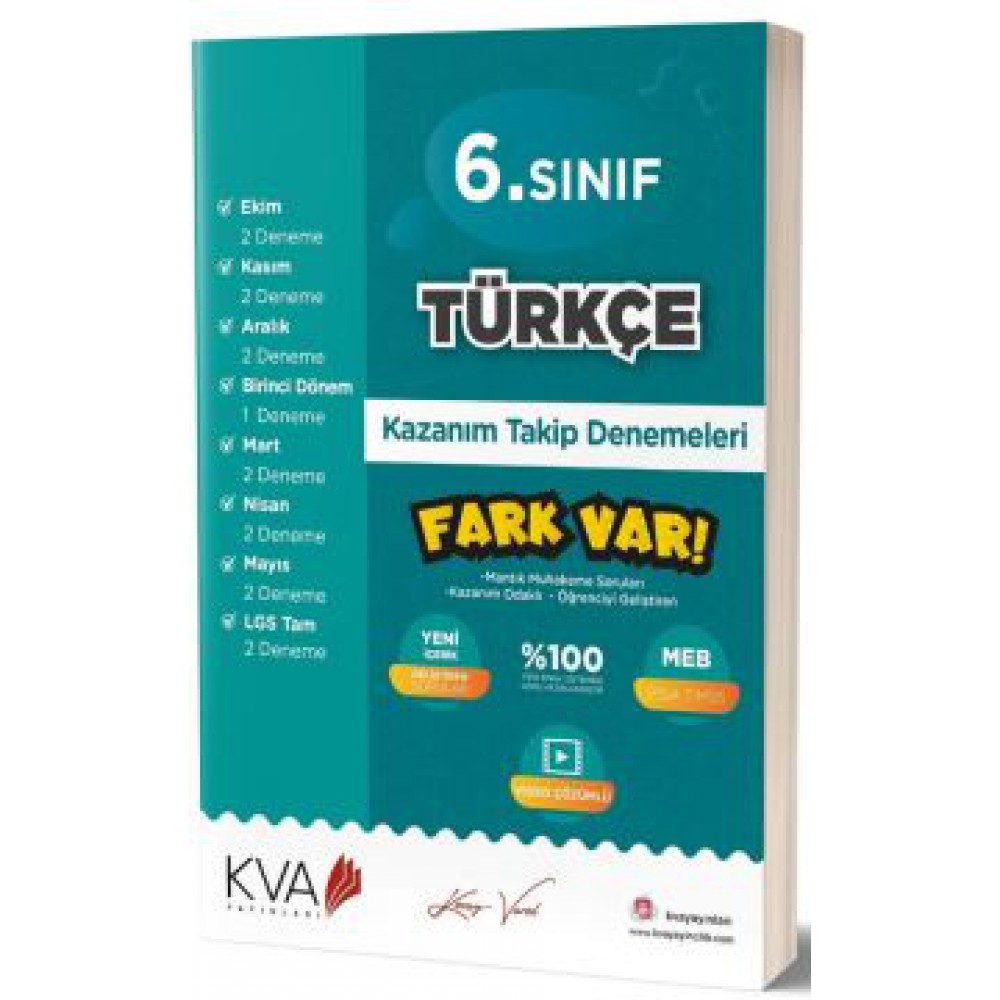 KORAY VAROL 6.SINIF TÜRKÇE  KAZANIM TAKİP KİTABI