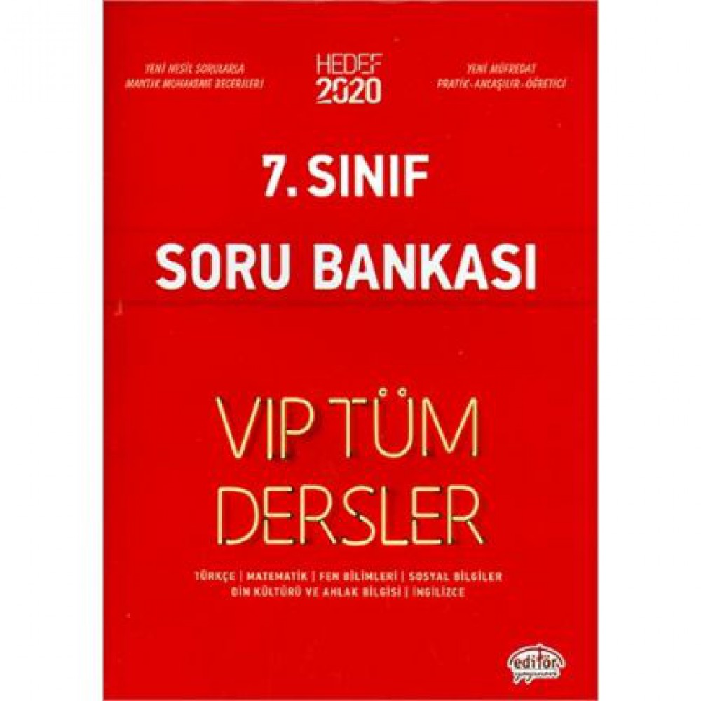EDİTÖR 7.SINIF VİP TÜM DERSLER SORU BANKASI