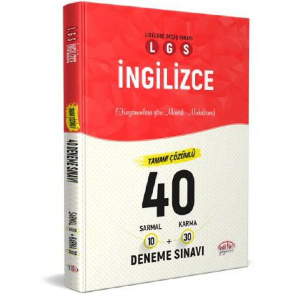 EDİTÖR 8.SINIF LGS İNGİLİZCE BRANŞ 40 DENEME 2020
