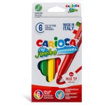 CARIOCA JUMBO SÜPER YIKANABİLİR KEÇELİ BOYA KALEMİ 6'LI