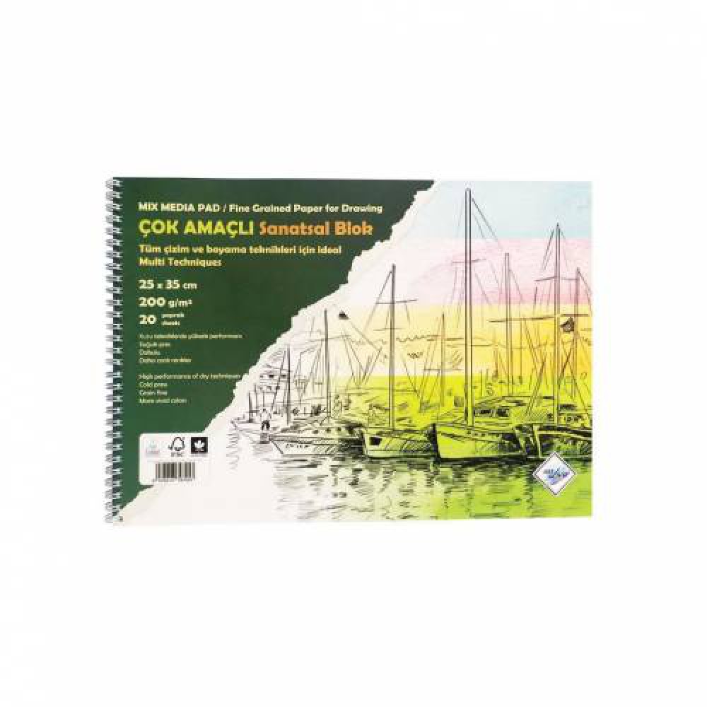 ART LİVA 200 GR SANATSAL RESİM DEFTERİ 25*35 DOKULU