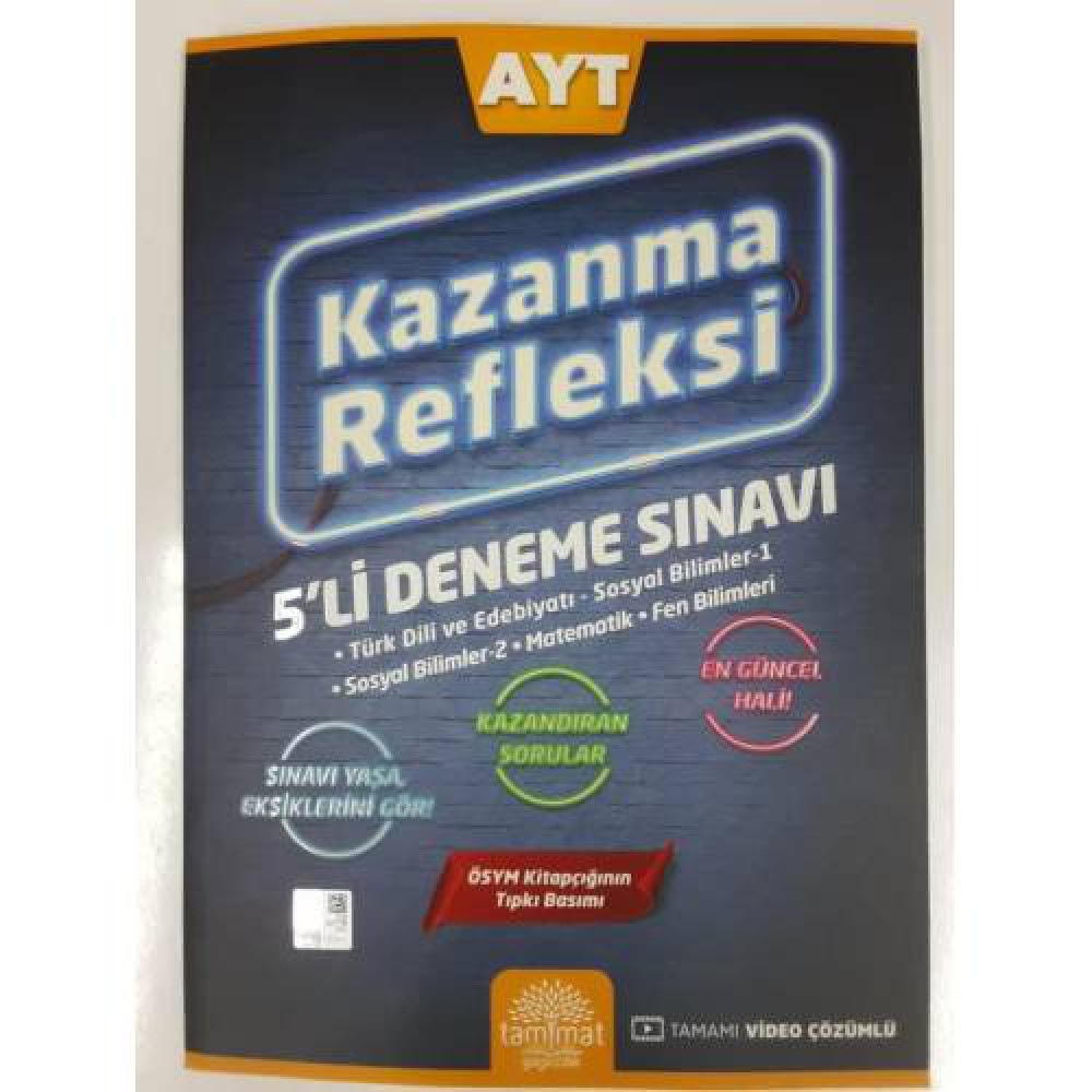 TAMMAT AYT KAZANMA REFLEKSİ 5 Lİ DENEME