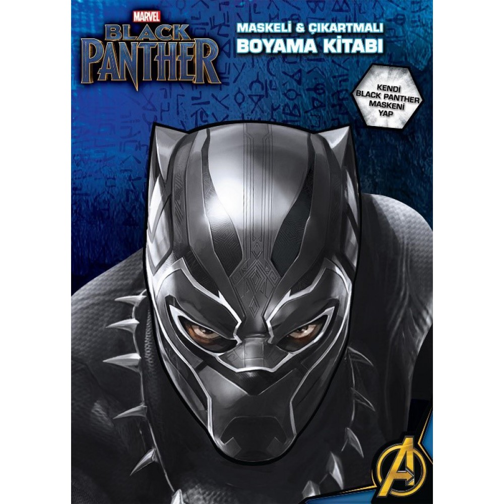 MARVEL BLACK PANTER MASKELİ VE ÇIKARTMALI BOYAMA 