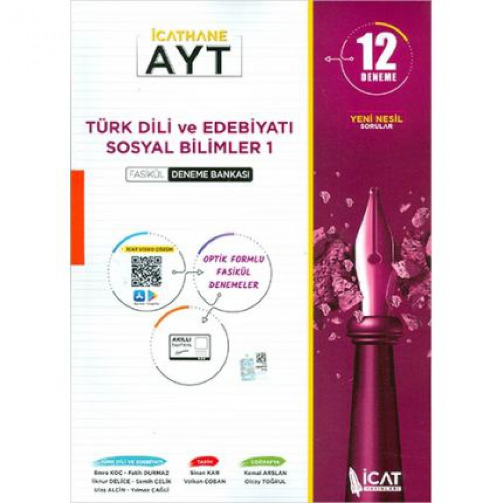 İCAT AYT 12 FASİKÜL TÜRK DİLİ VE EDEBİYATI DENEME BANKASI
