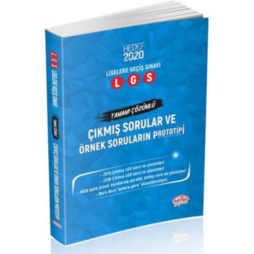 EDİTÖR LGS ÇIKMIŞ SORULAR VE ÖRNEK SORULARIN PROTOTİPİ