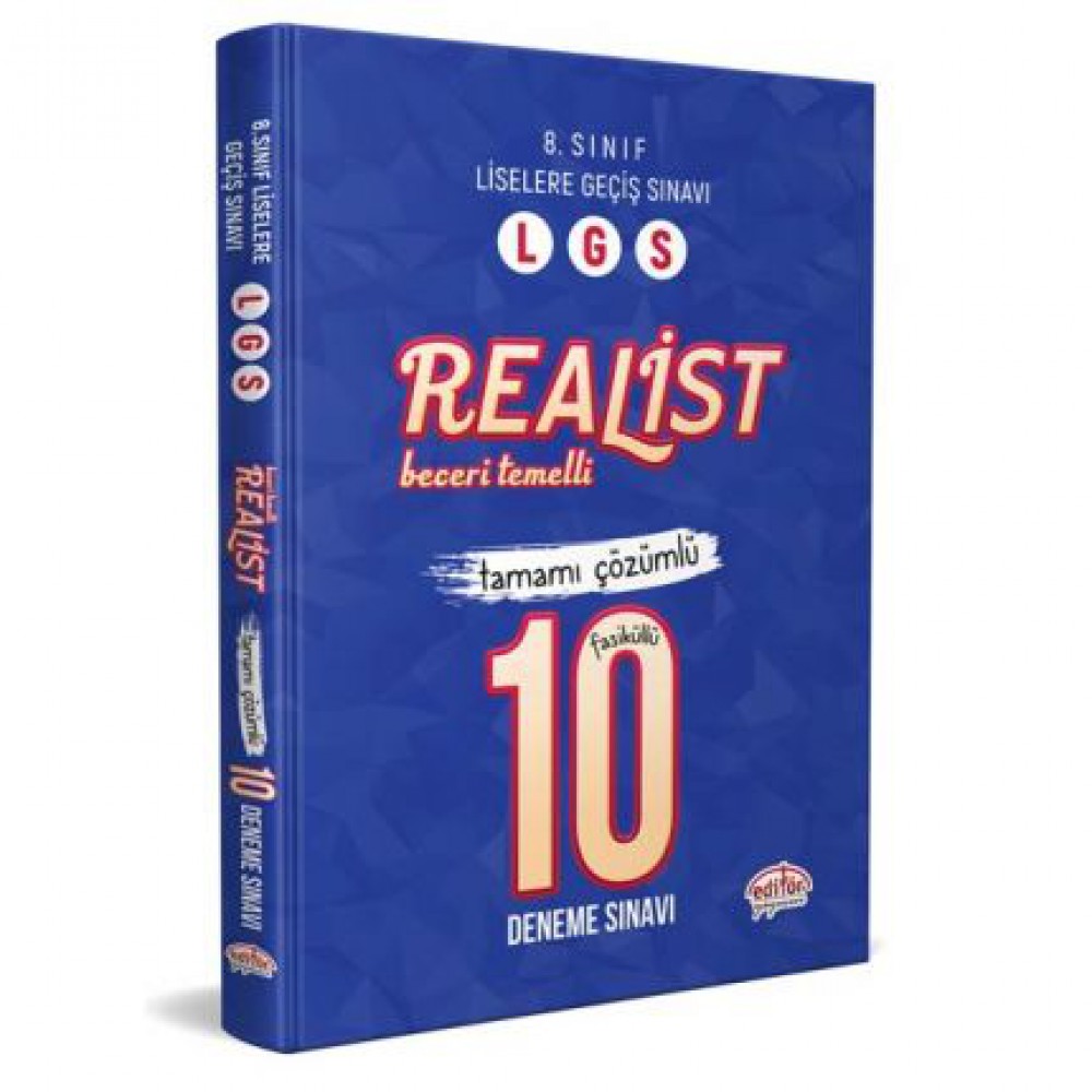 EDİTÖR LGS REALİST BECERİ TEMELLİ TAMAMI ÇÖZÜMLÜ 10 DENEME