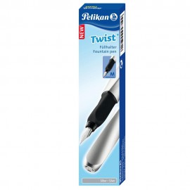 PELİKAN DOLMAKALEM TWİST METALİK GÜMÜŞ M P457