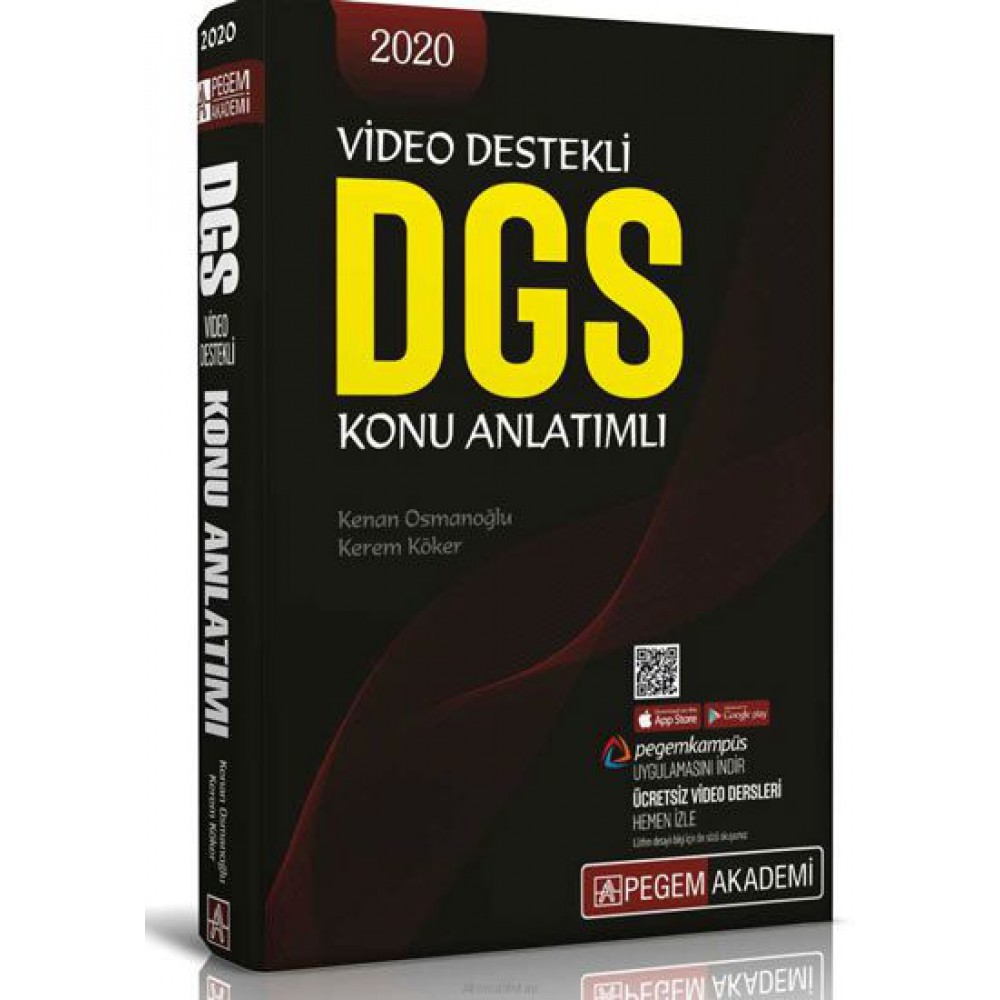 PEGEM DGS 2020 TEK KİTAP KONU ANLATIM