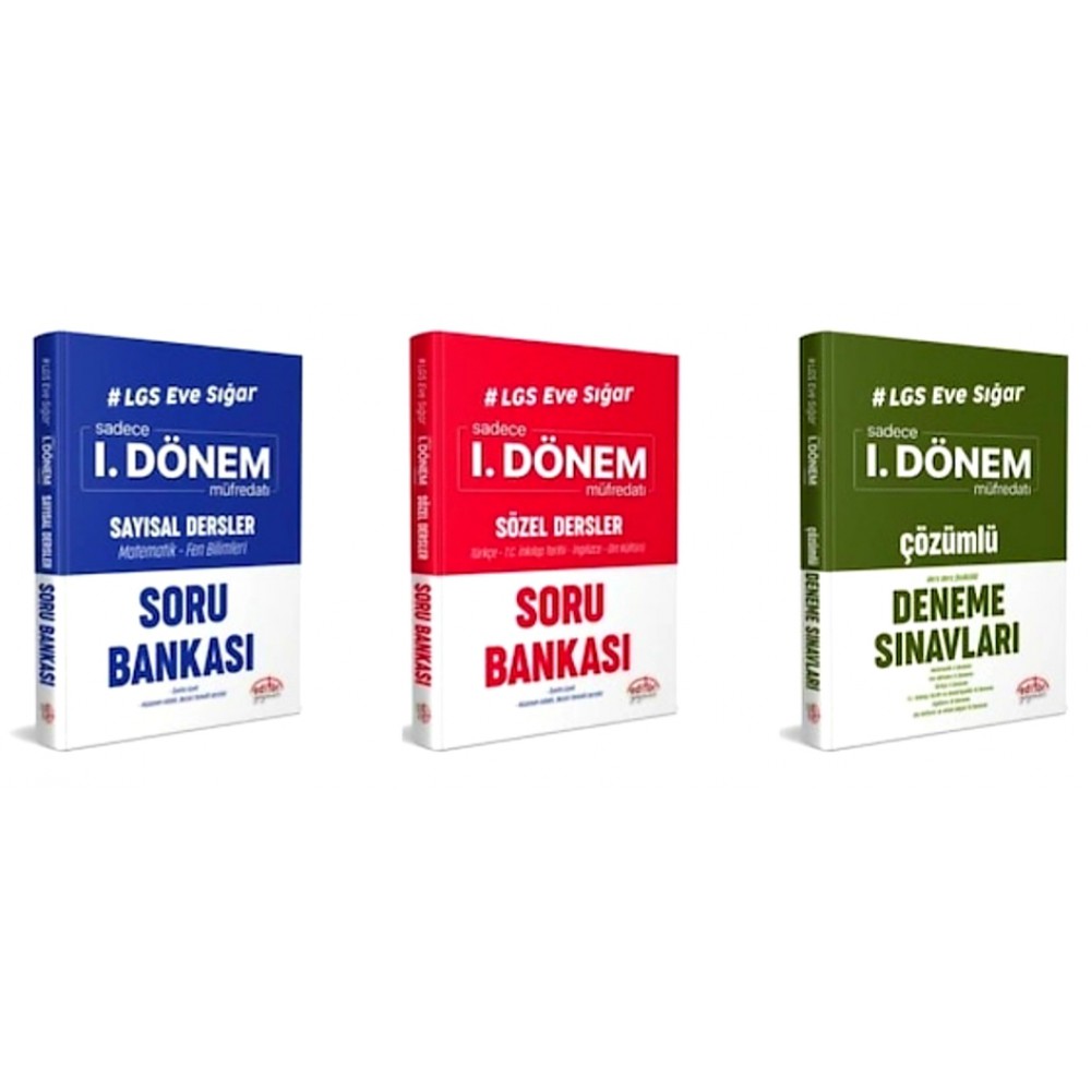 EDİTÖR 2020 8.Sınıf LGS Eve Sığar 1.Dönem Seti Editör Yayınları 
