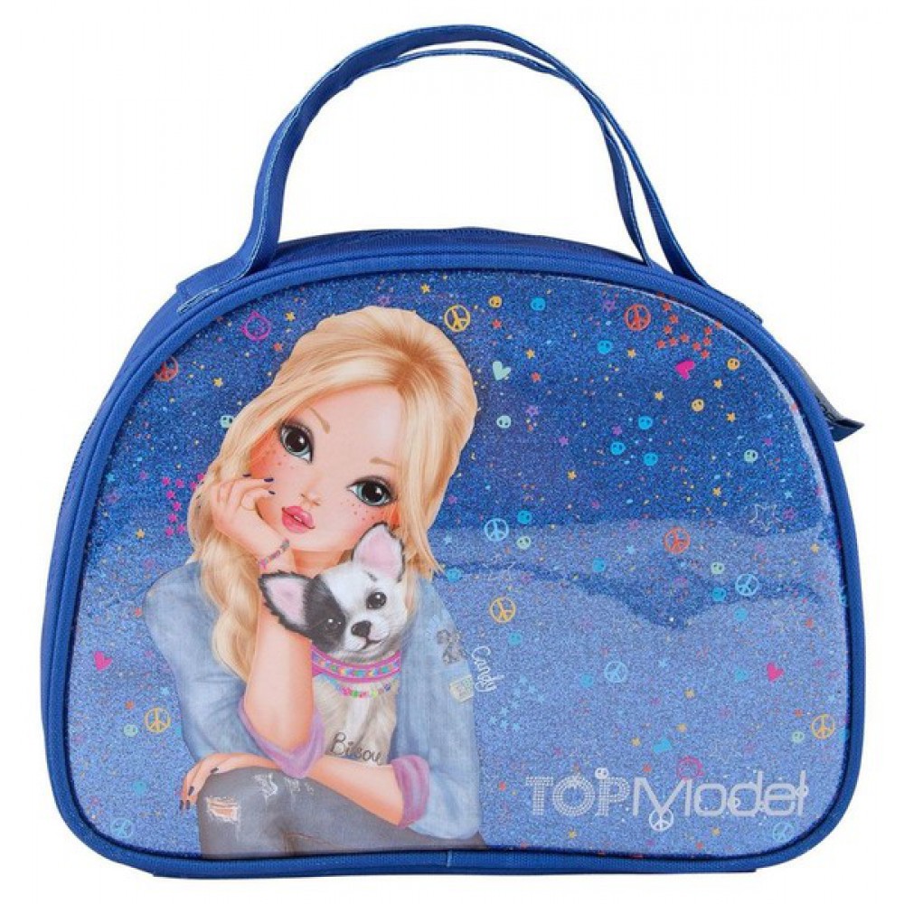 TOP MODEL MAKYAJ ÇANTASI MAVİ 8715