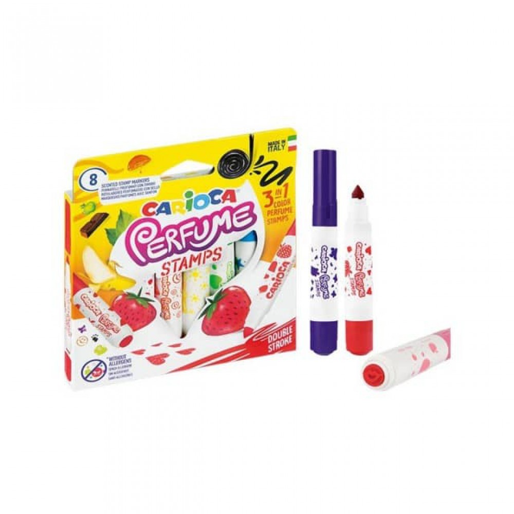 CARIOCA KOKULU DAMGALI JUMBO KEÇELİ KALEMİ 8 Lİ