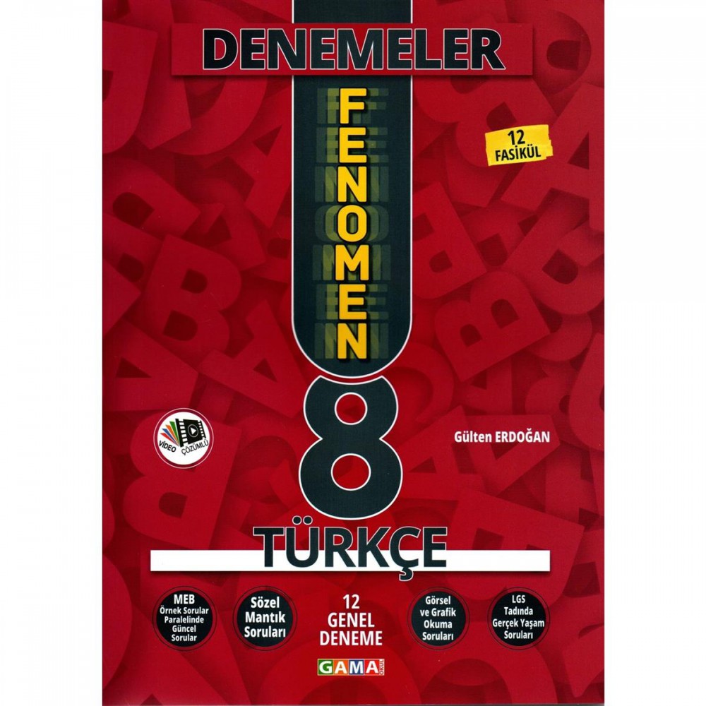 GAMA 8.SINIF LGS 1.DÖNEM TÜRKÇE FENOMEN 12 Lİ DENEME