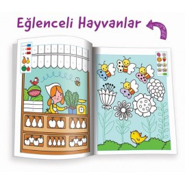 Kodlamalı Eğitici Boyama Kitabı - Eğlenceli Hayvanlar