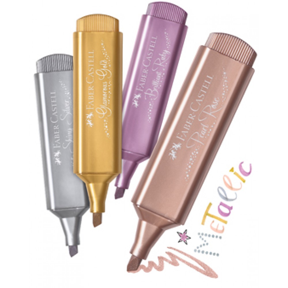 FABER CASTELL FOSFORLU METALİK RENKLER 4 LÜ SET*YENİ