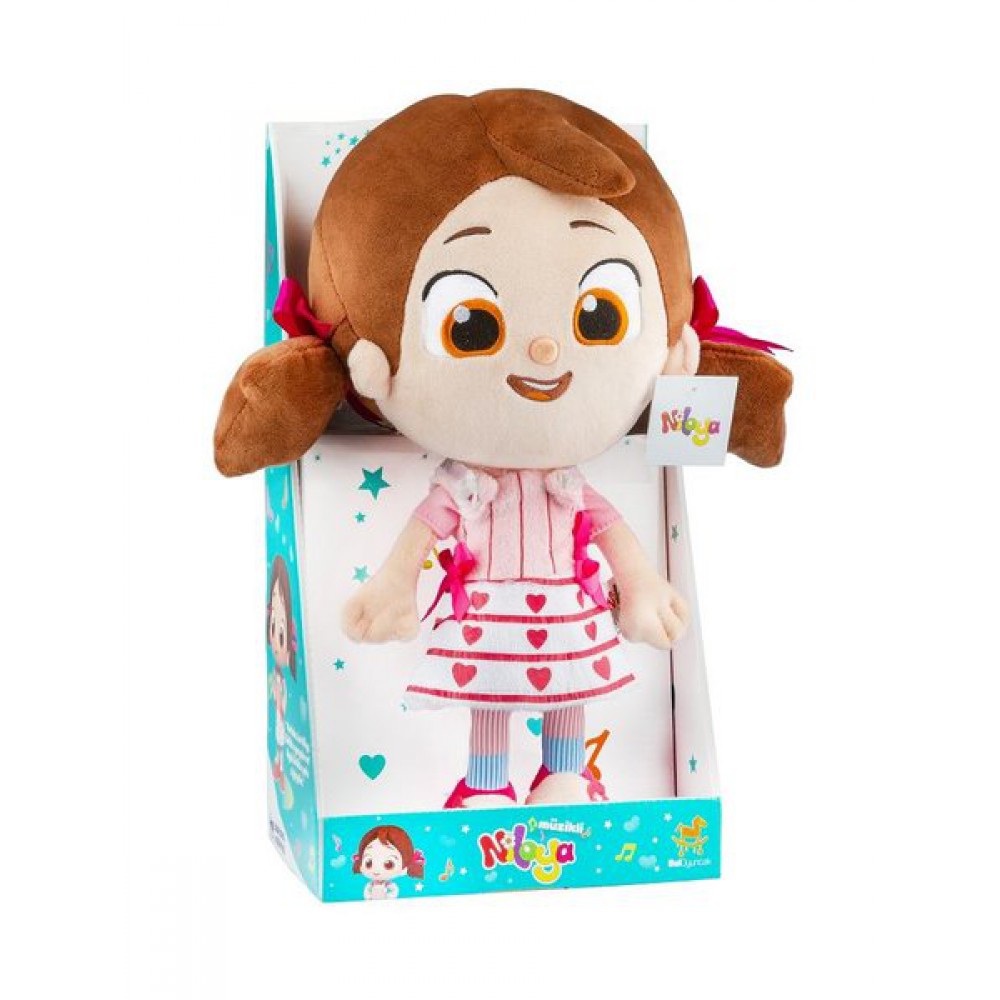 NİLOYA PELUŞ BEBEK KALPLİ MÜZİKLİ 35cm 55107